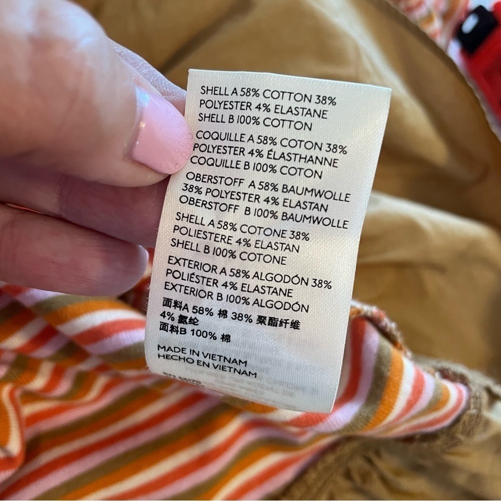 Anthropologie Striped Orange and White Peplum Top - Picture 12 of 14